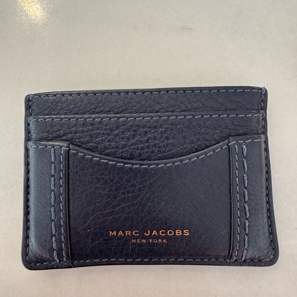 Marc Jacobs Midnight Blue Leather Card Holder